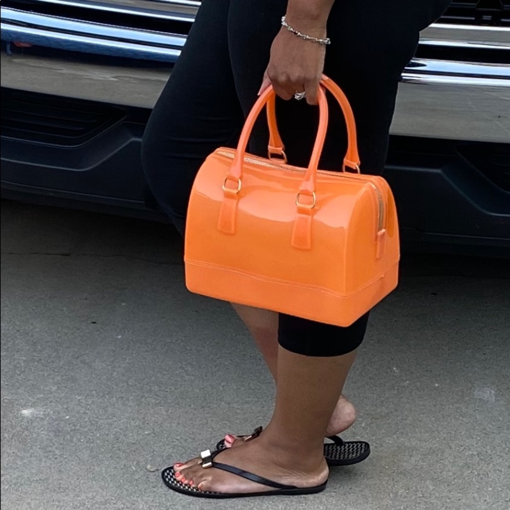 Beautiful Orange Jelly Purse - Picture 2 of 12